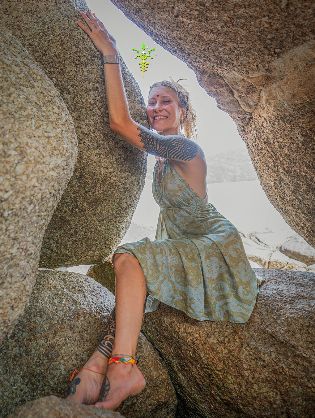Midi Dress Triangle / Bamboo - HIKDRA
