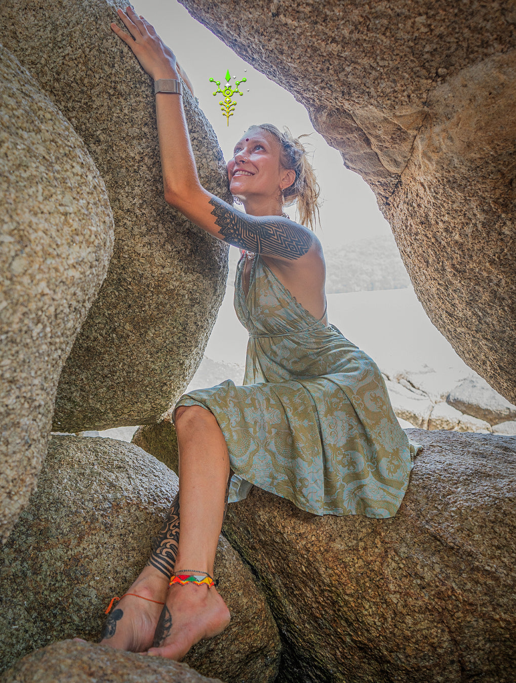 Midi Dress Triangle / Bamboo - HIKDRA
