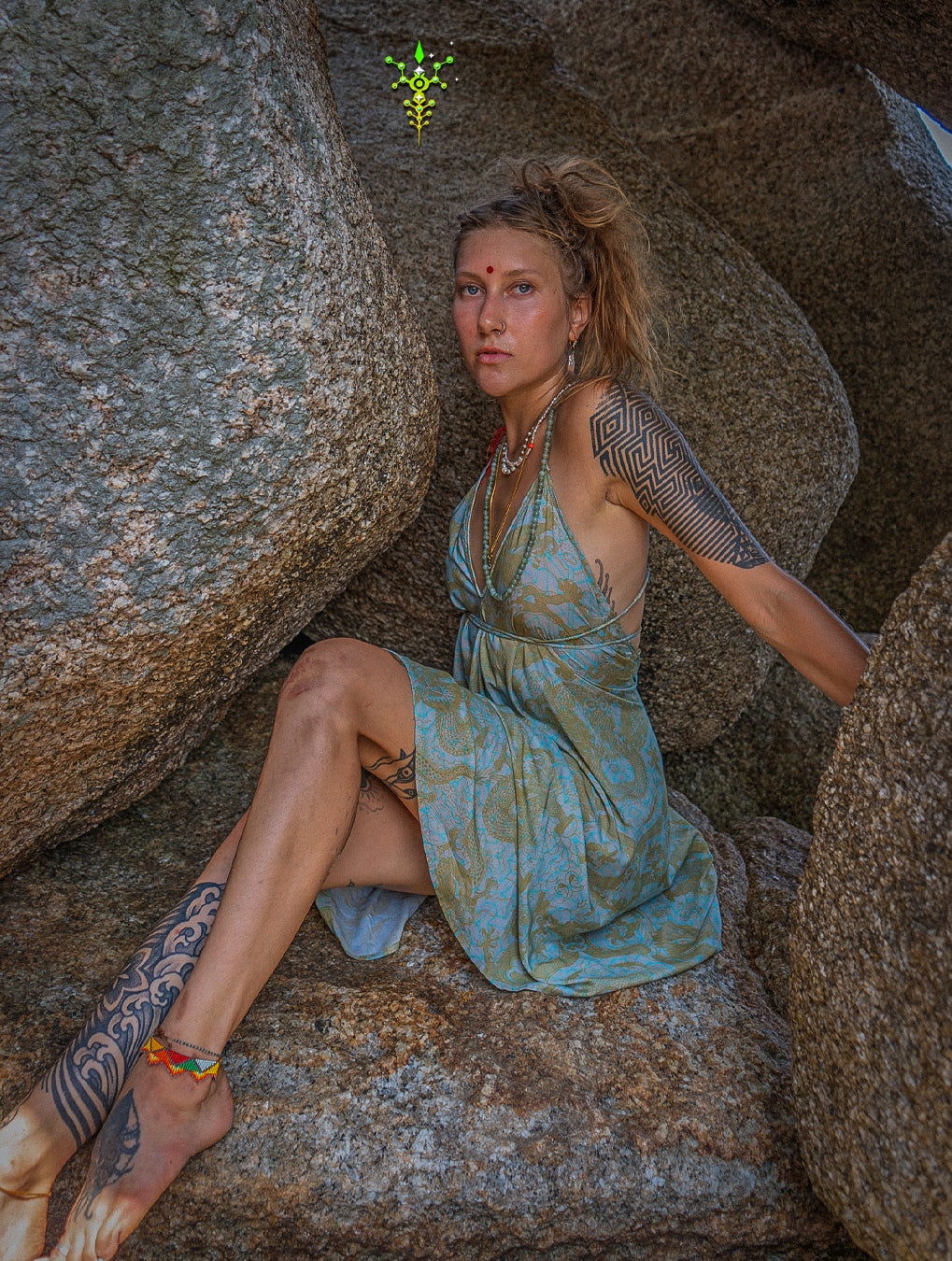 Midi Dress Triangle / Bamboo - HIKDRA