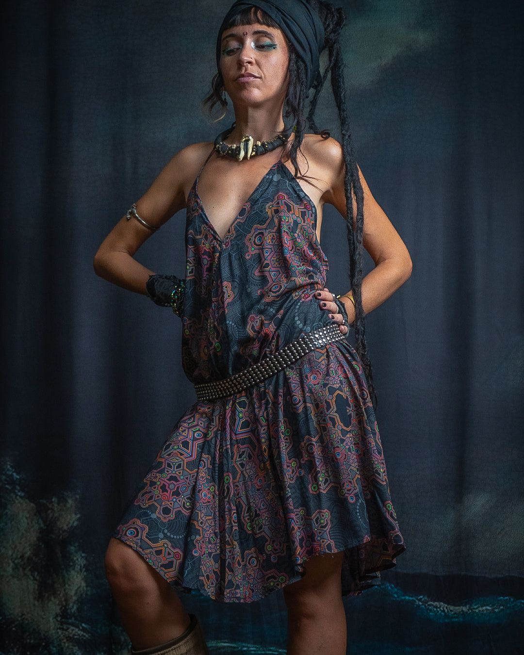 Midi Dress Triangle / Bamboo - AFRODISIAKO