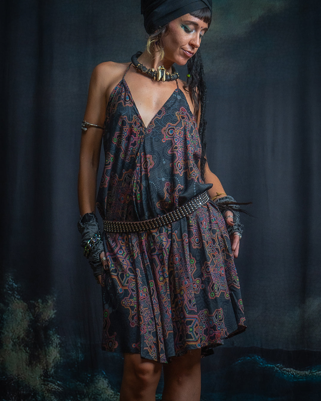 Midi Dress Triangle / Bamboo - AFRODISIAKO