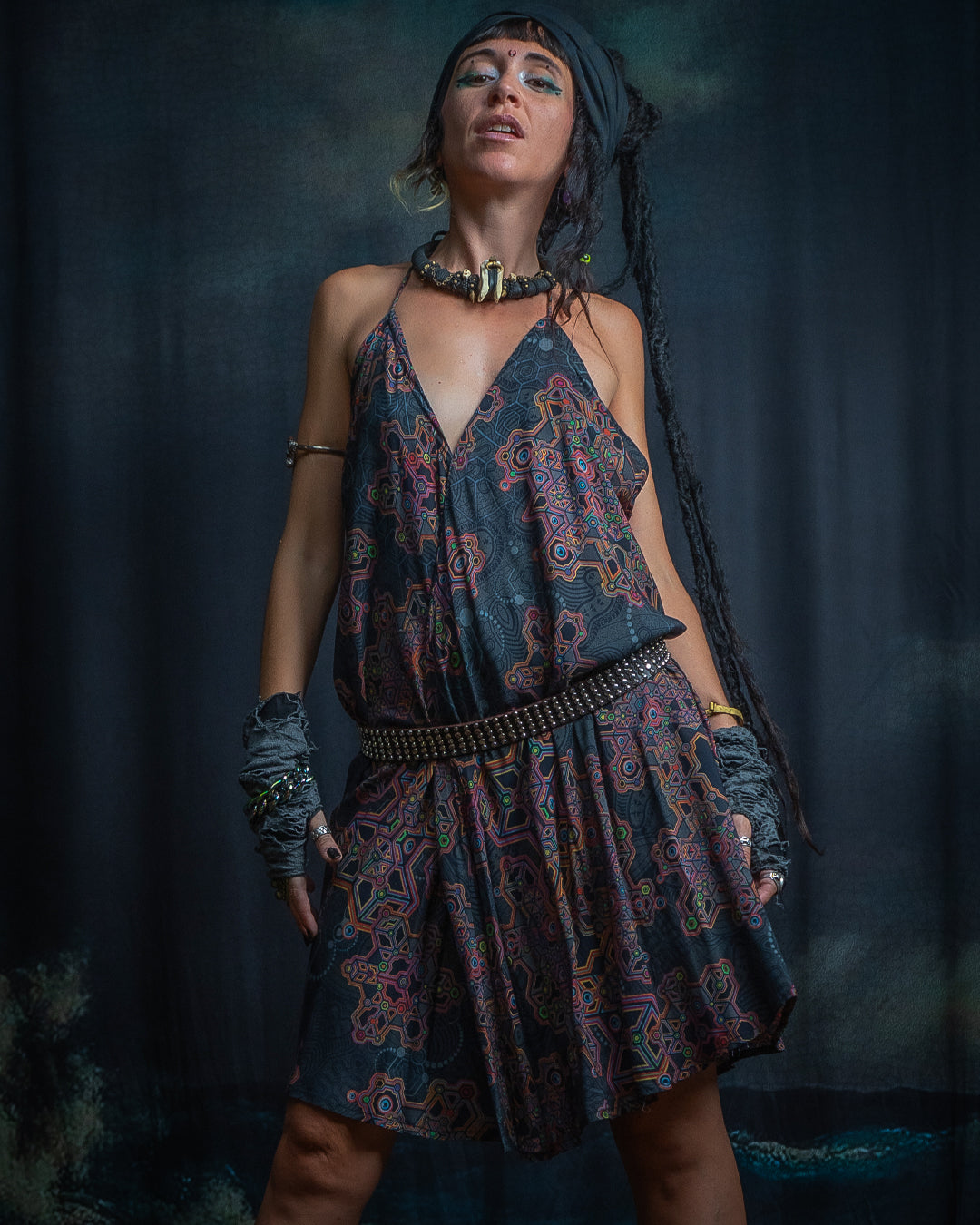 Midi Dress Triangle / Bamboo - AFRODISIAKO