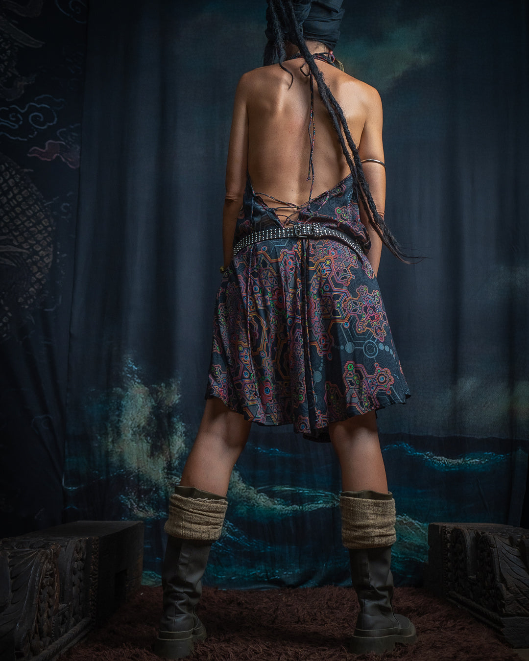 Midi Dress Triangle / Bamboo - AFRODISIAKO
