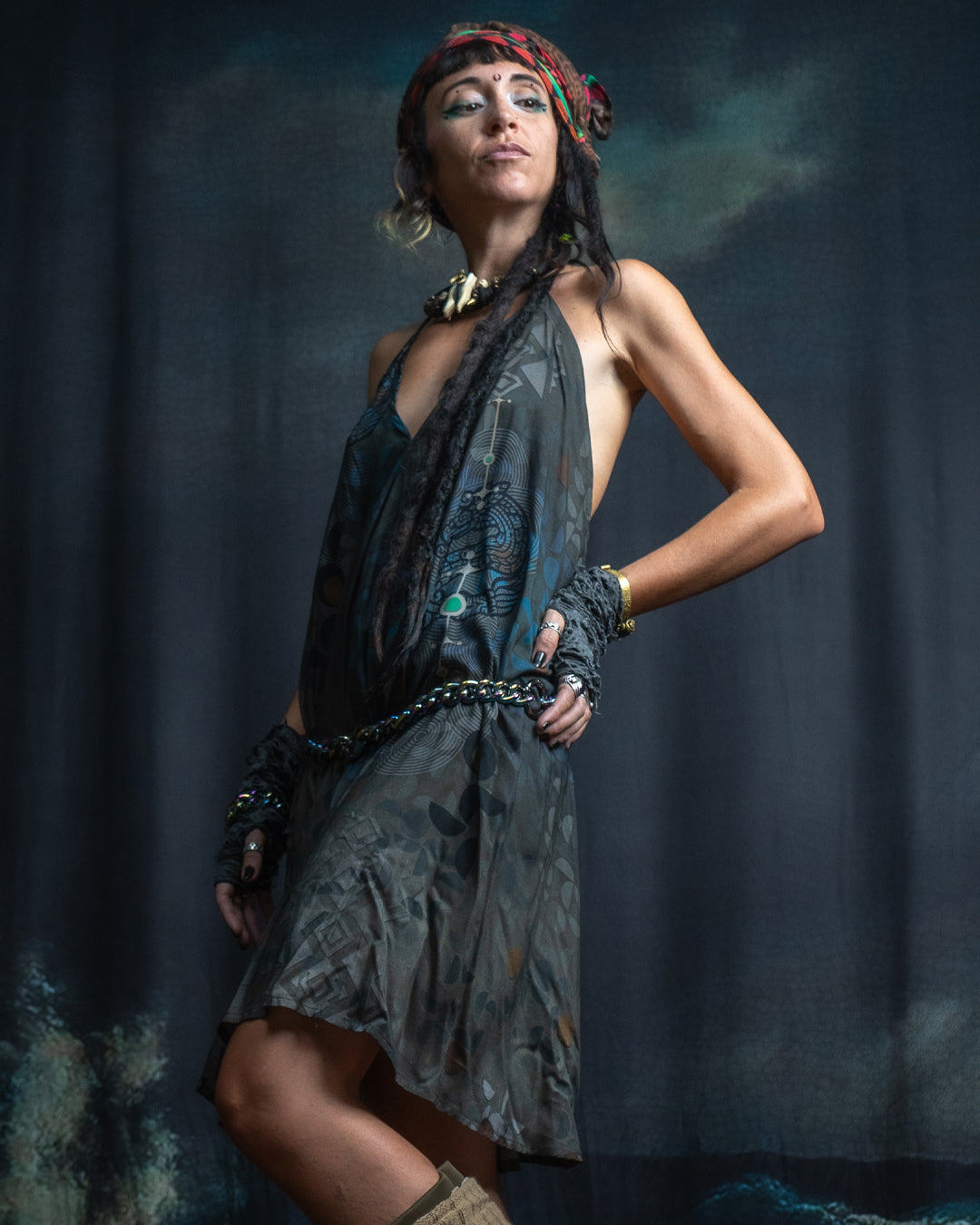 Midi Dress Triangle / Bamboo - BOHOTEAL
