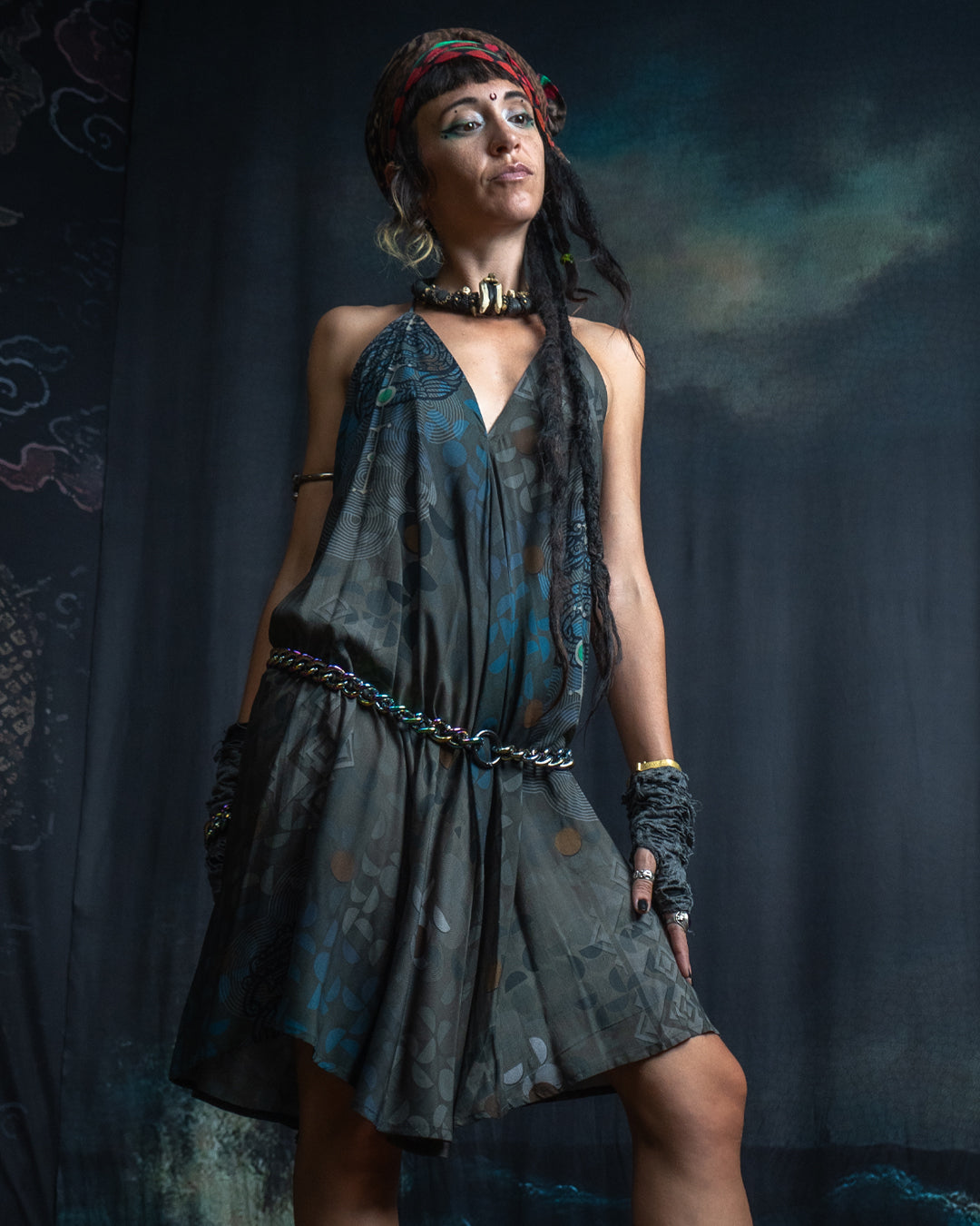 Midi Dress Triangle / Bamboo - BOHOTEAL