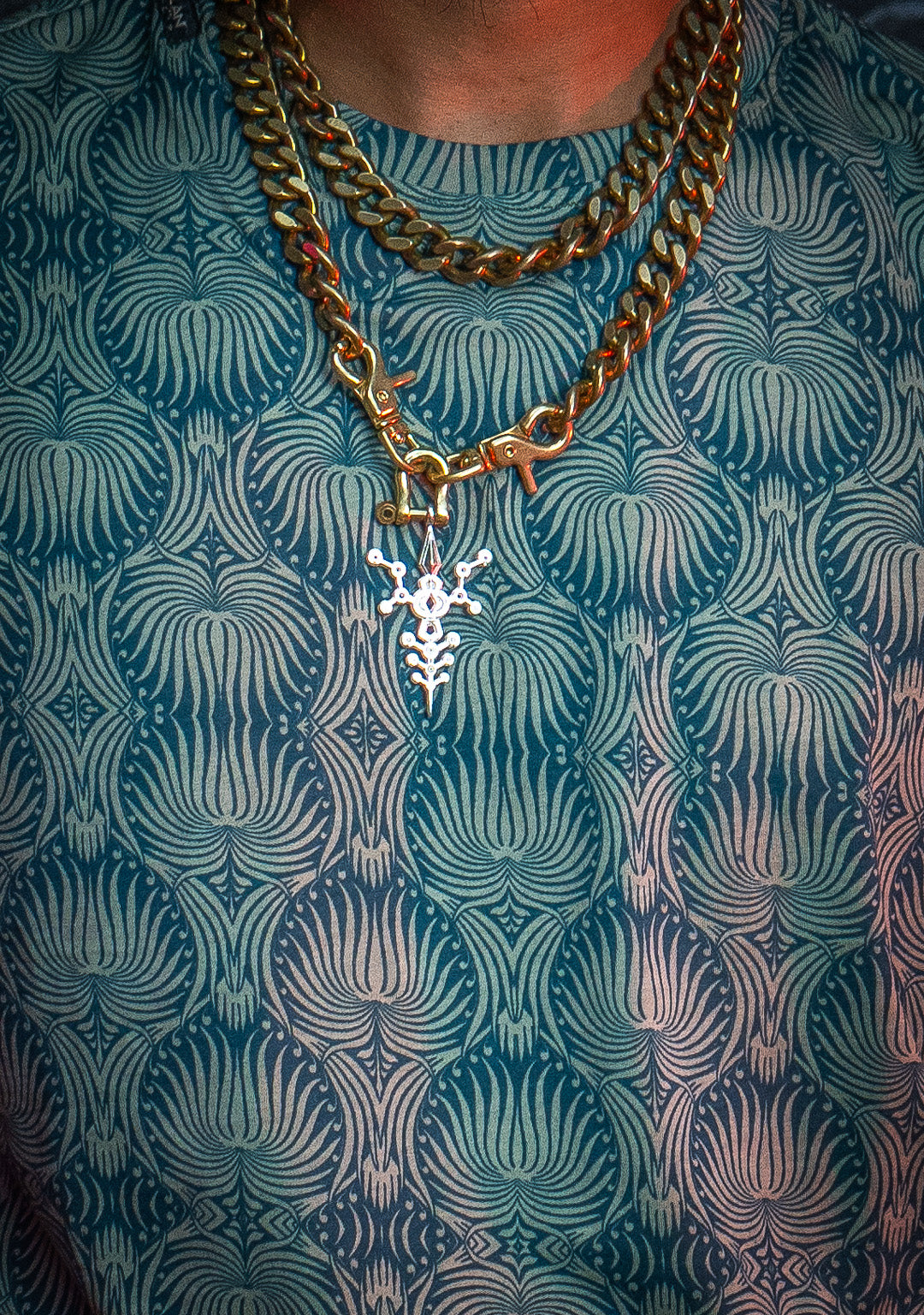 T-Shirt Men / Cotton Supima AOP  - LEAVES