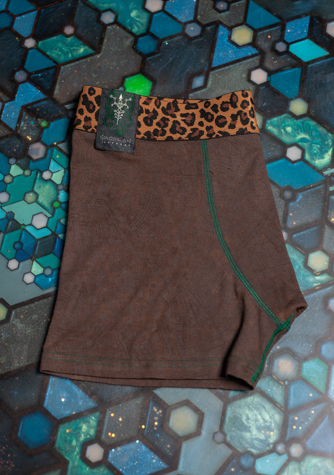 Underwear Men BAMBOO Veg Dye Veg Print  - Brown POPPYFIELDS Leopard