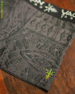 Underwear Men Bamboo Veg Dye Veg Print - Charcoal POPPYFIELDS White Yacxi