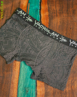 Underwear Men Bamboo Veg Dye Veg Print - Charcoal POPPYFIELDS White Yacxi