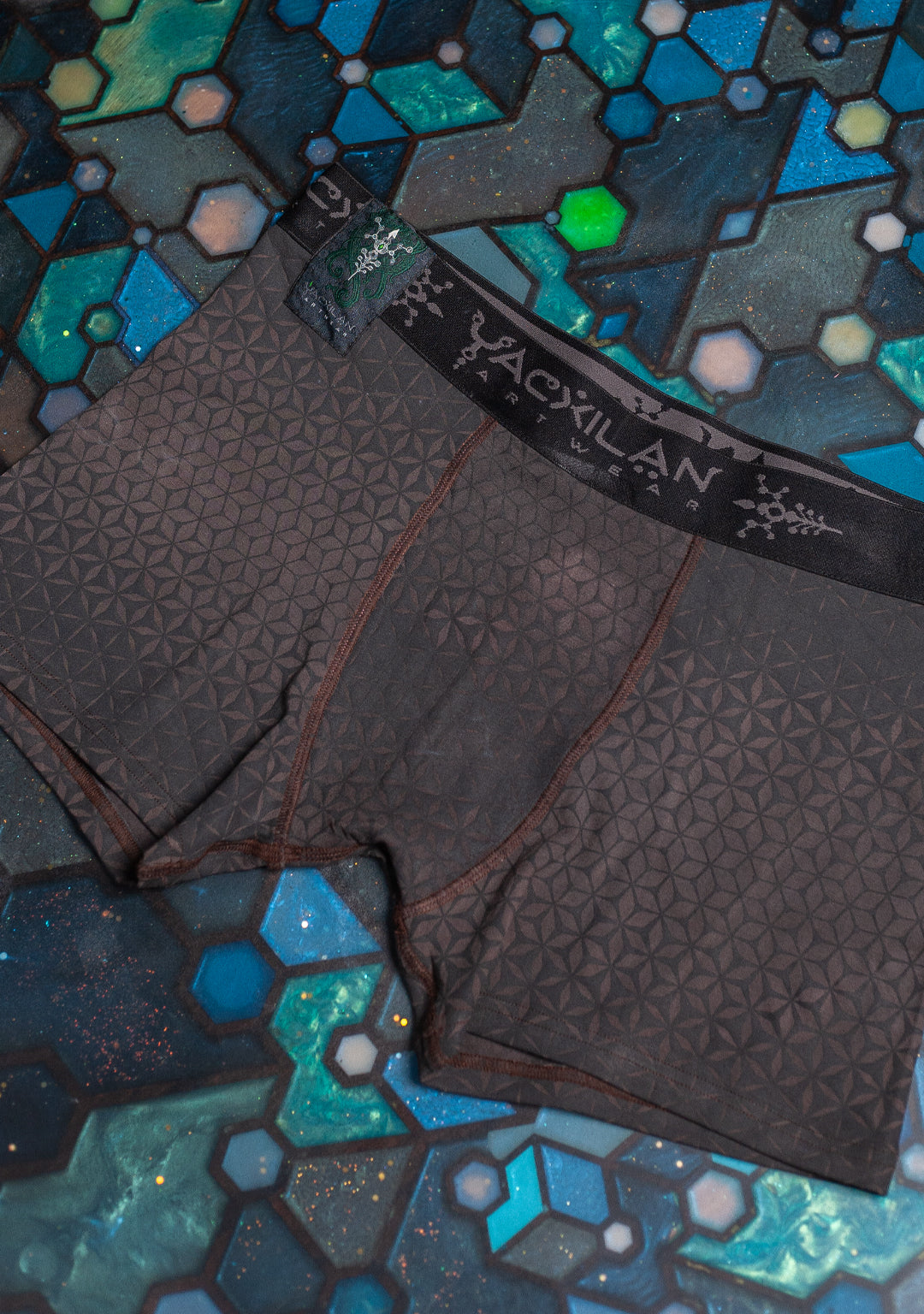 Underwear Men BAMBOO Veg Dye Veg Print - Charcoal SANDSOTIME Yacxilan Grey