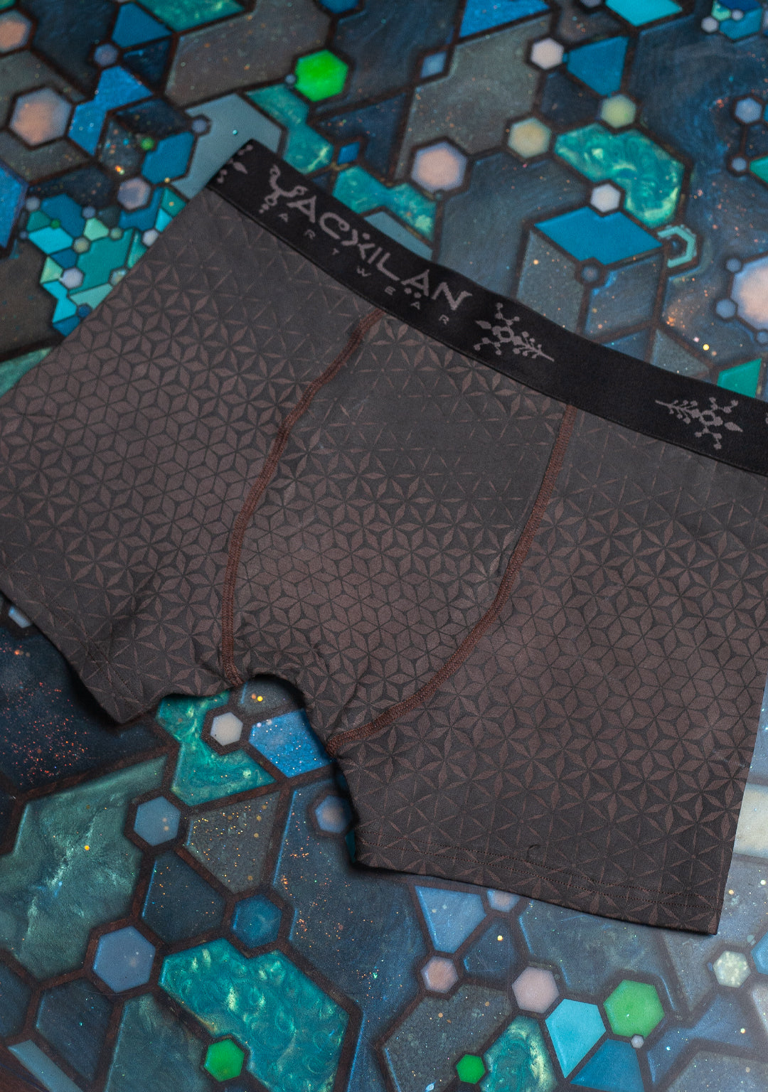 Underwear Men Bamboo Veg Dye Veg Print - Charcoal SANDSOTIME Yacxilan Grey