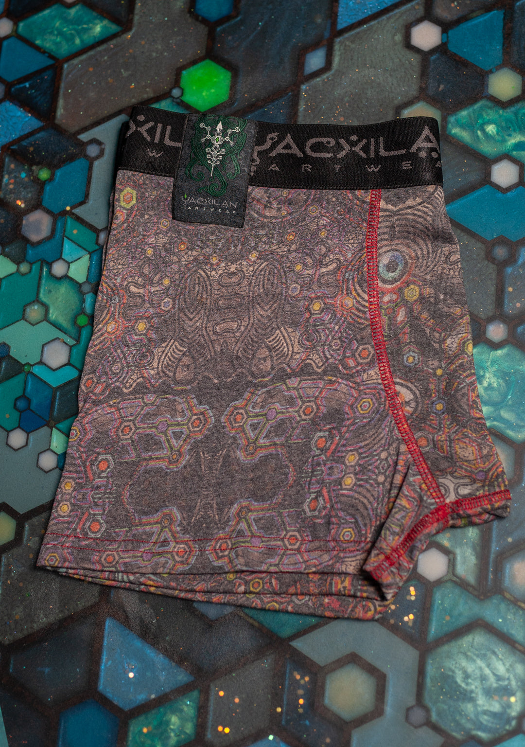 Underwear Men Cotton AOP - Vintage PSYCHEDELIKA Yacxilan Grey