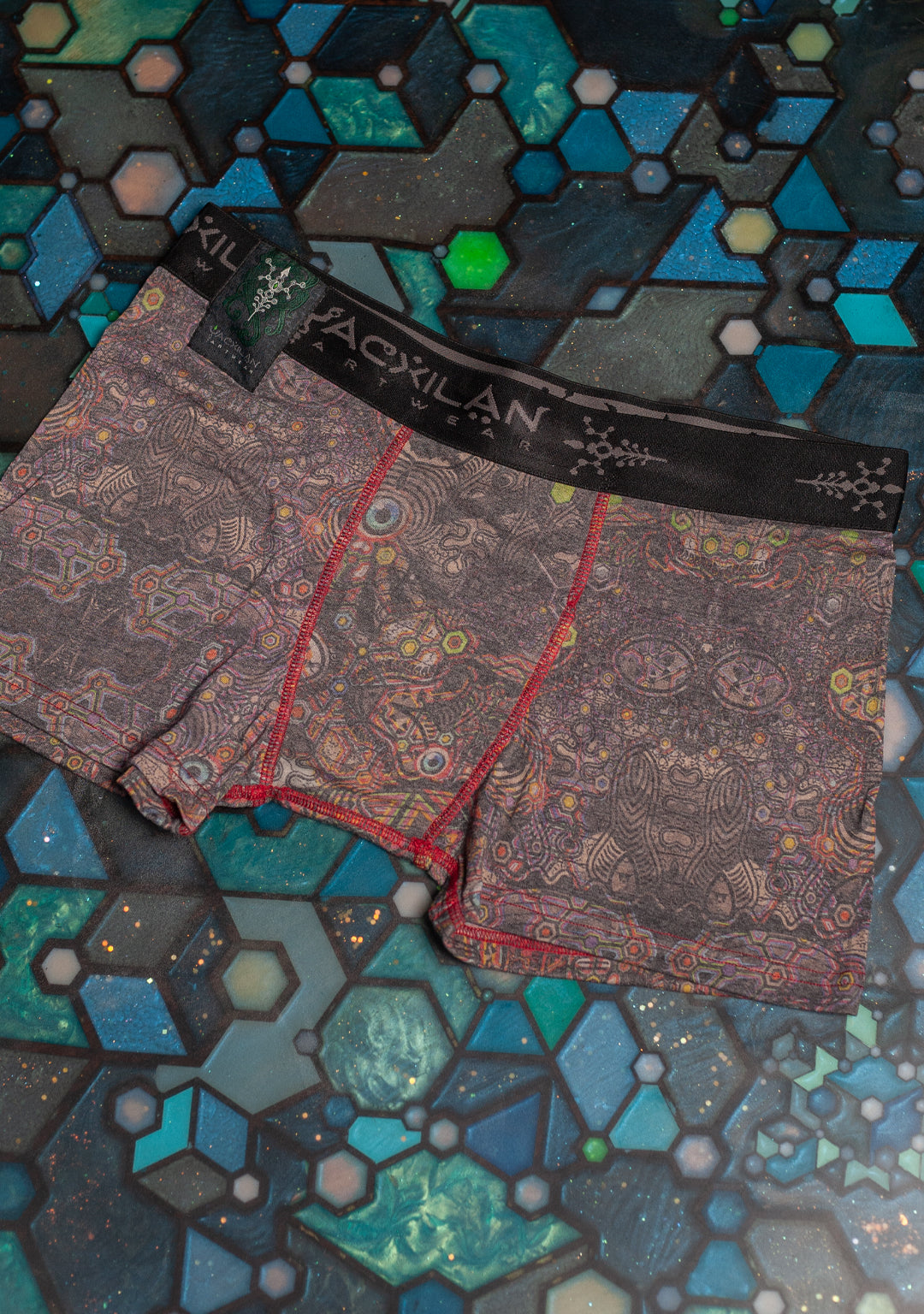 Underwear Men Cotton AOP - Vintage PSYCHEDELIKA Yacxilan Grey