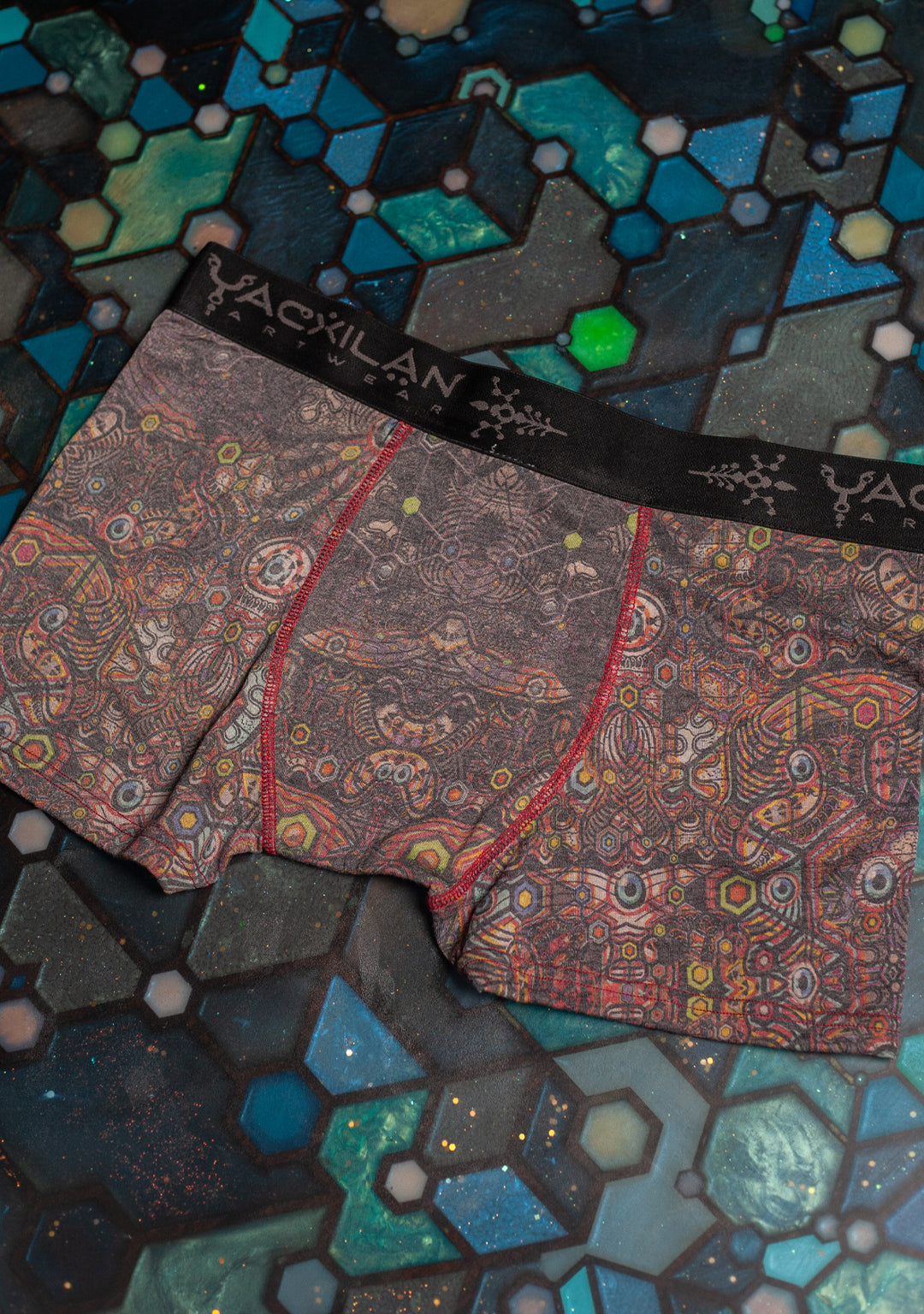 Underwear Men Cotton AOP - Vintage PSYCHEDELIKA Yacxilan Grey