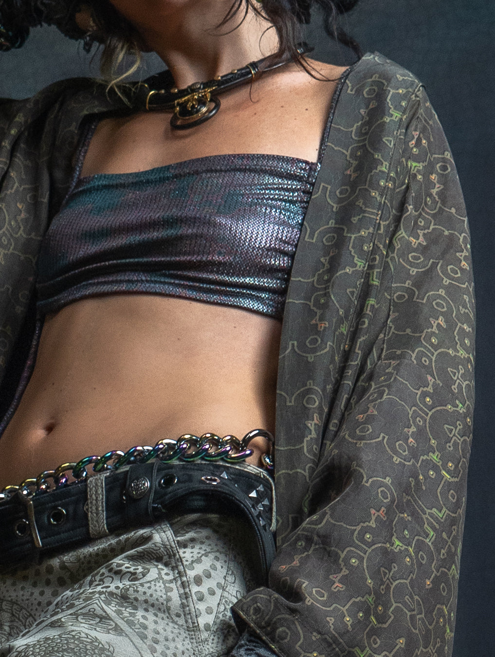 Classic Kimono Long / Viscose Blend - REBIRTH OF IKARO Forest