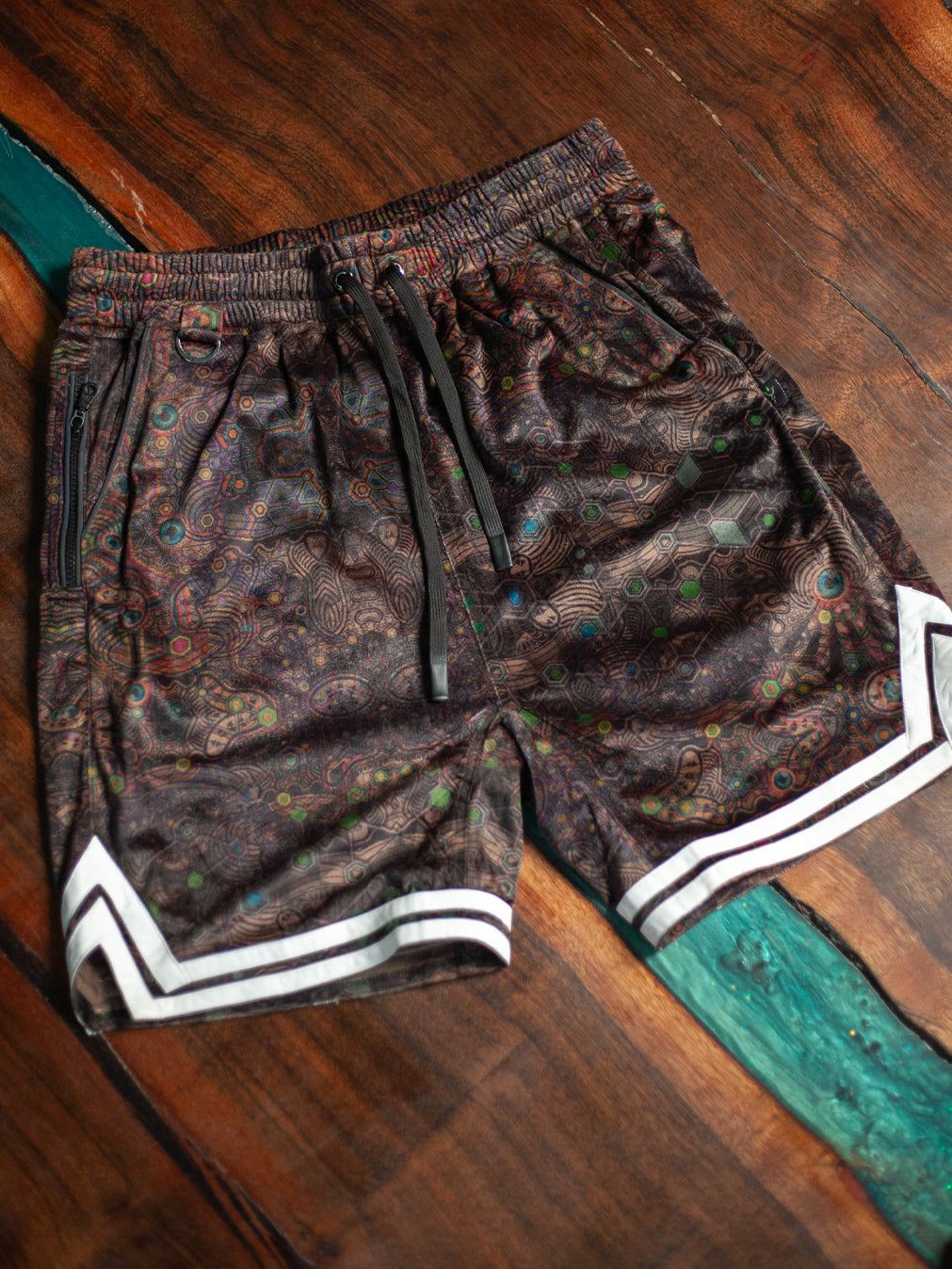 Boxing Short White Mountains Men / Velvet Fawn - PSYCHEDELIKA GALACTIKA