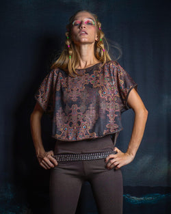 Wideneck Top / Silverstar Knits - DEMETRIO - Yacxilan Artwear