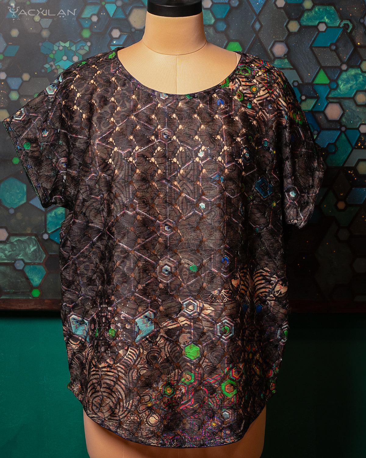 Wideneck Top / Trippy Lace- PSYGALAK - Yacxilan Artwear