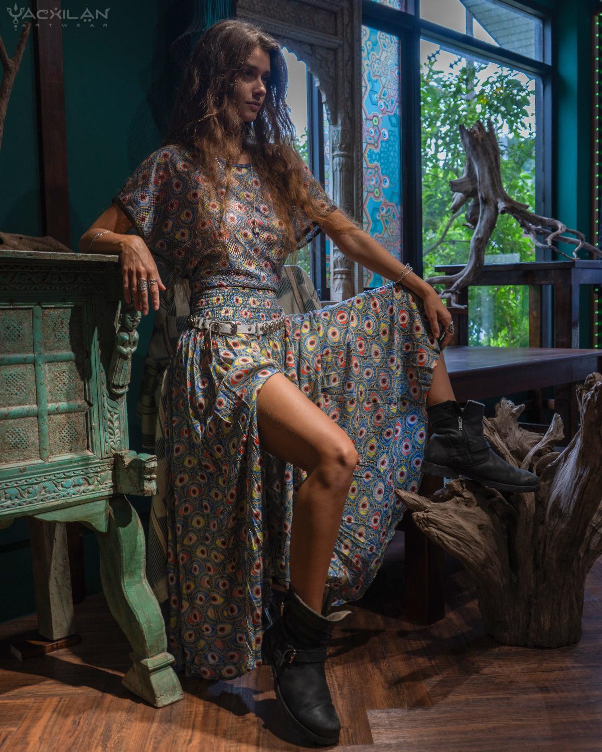 Gipsy Long Skirt / Bamboo - ALL EYES ON YOU - Yacxilan Artwear