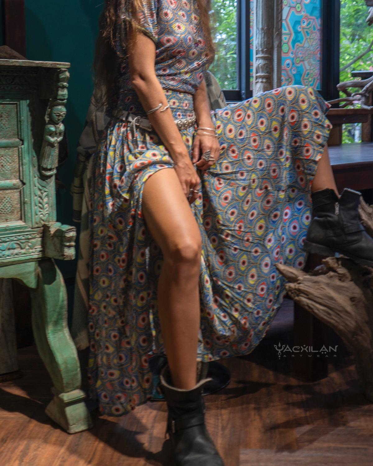 Gipsy Long Skirt / Bamboo - ALL EYES ON YOU - Yacxilan Artwear