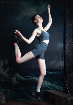 Yoga Combo Set / High Tech Poliamide Weave - CHARCOAL