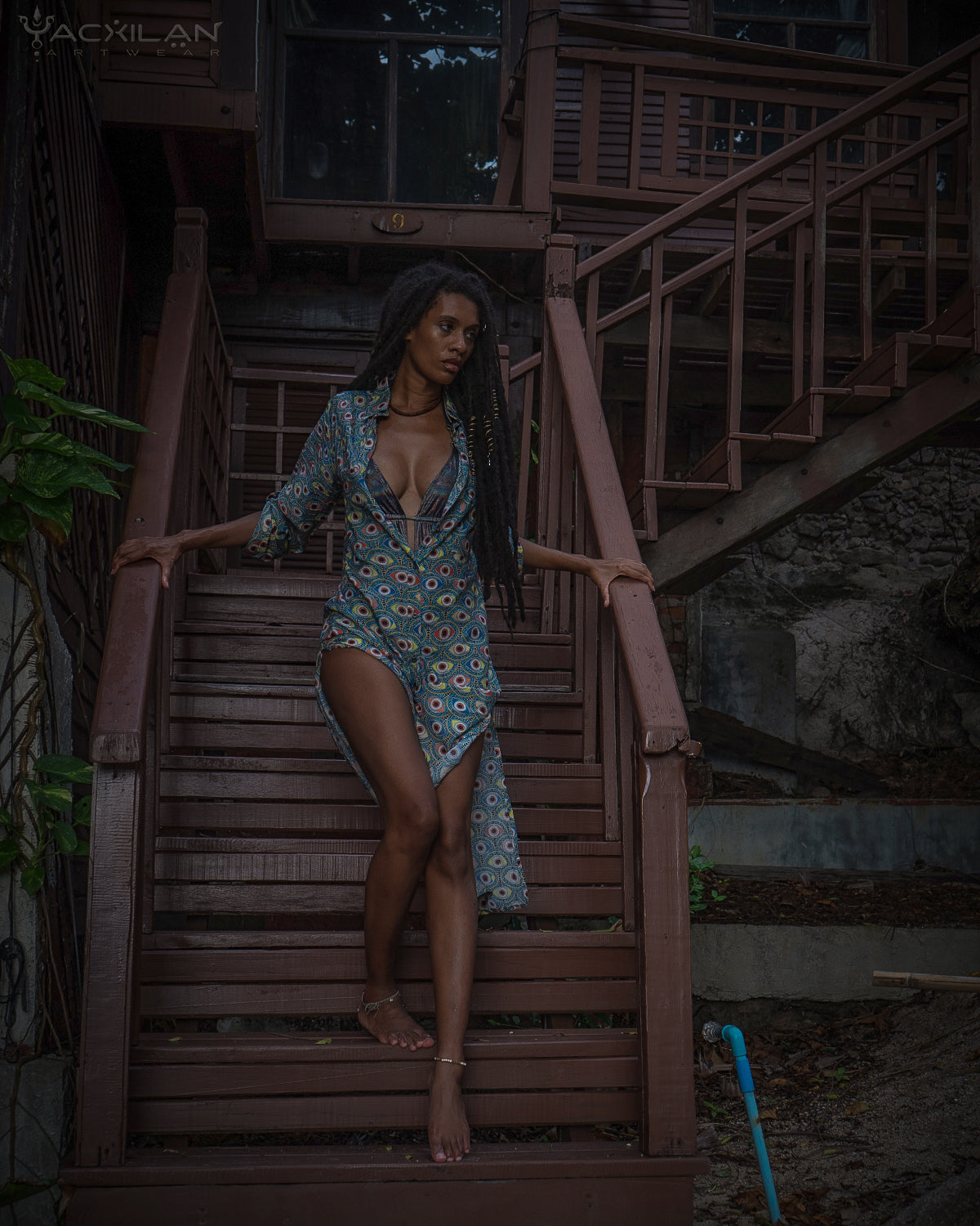 Zaafaraï Shirt Dress / Cotton Silk - ALL EYES ON YOU