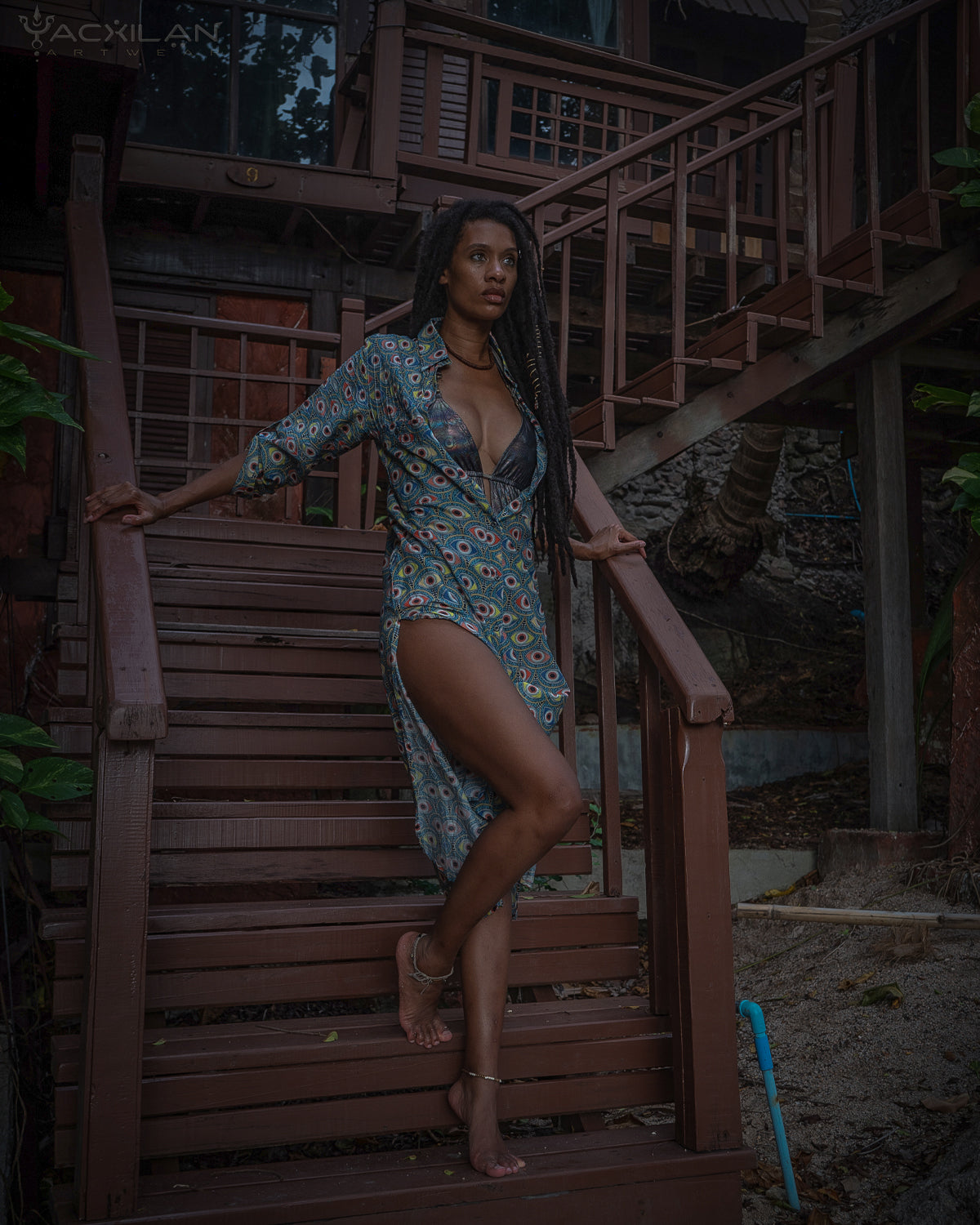 Zaafaraï Shirt Dress / Cotton Silk - ALL EYES ON YOU