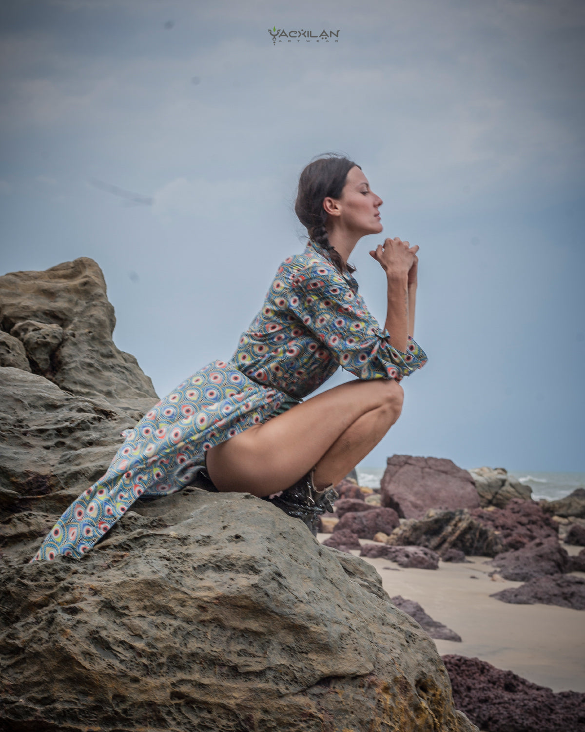Zaafaraï Shirt Dress / Cotton Silk - ALL EYES ON YOU