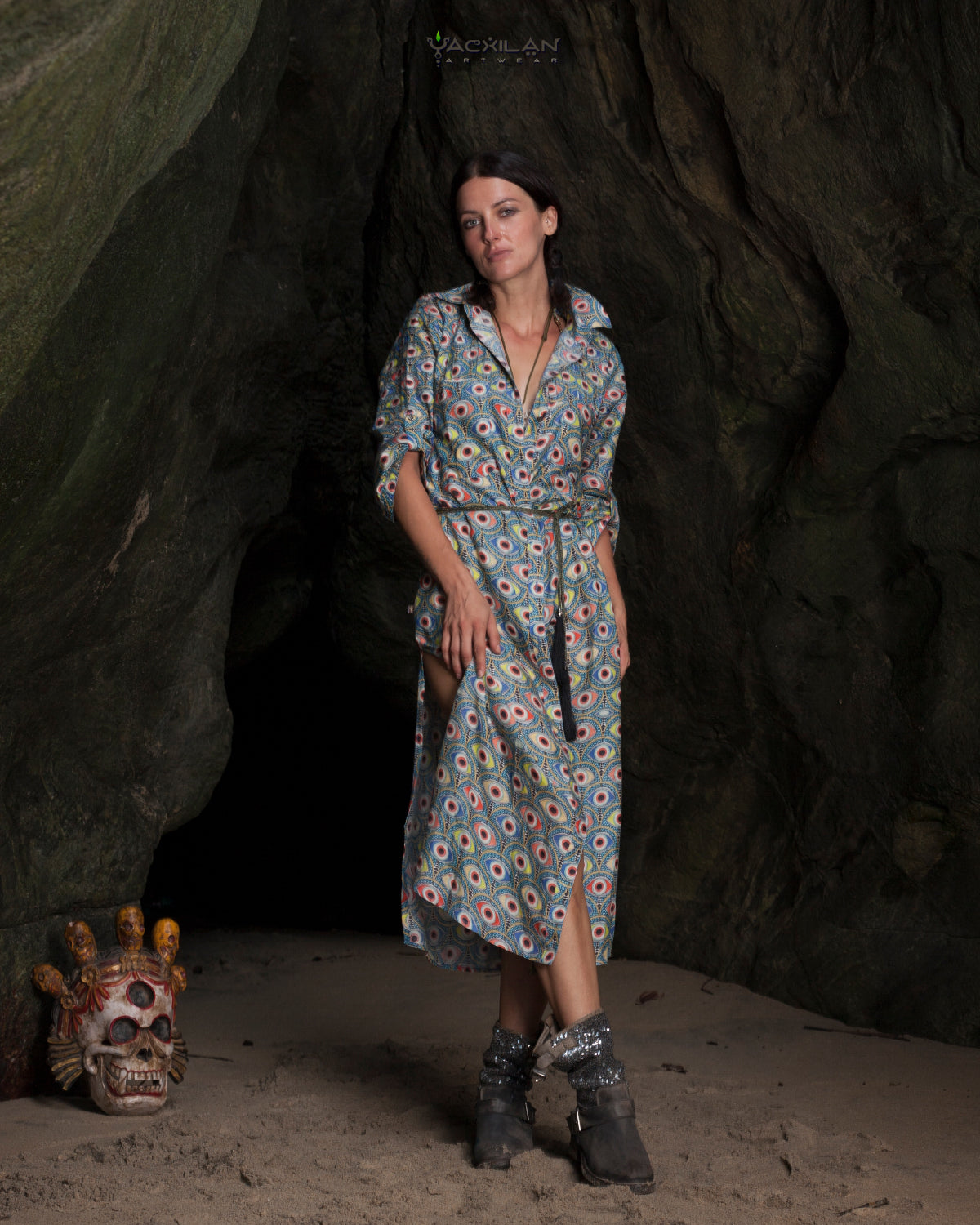 Zaafaraï Shirt Dress / Cotton Silk - ALL EYES ON YOU