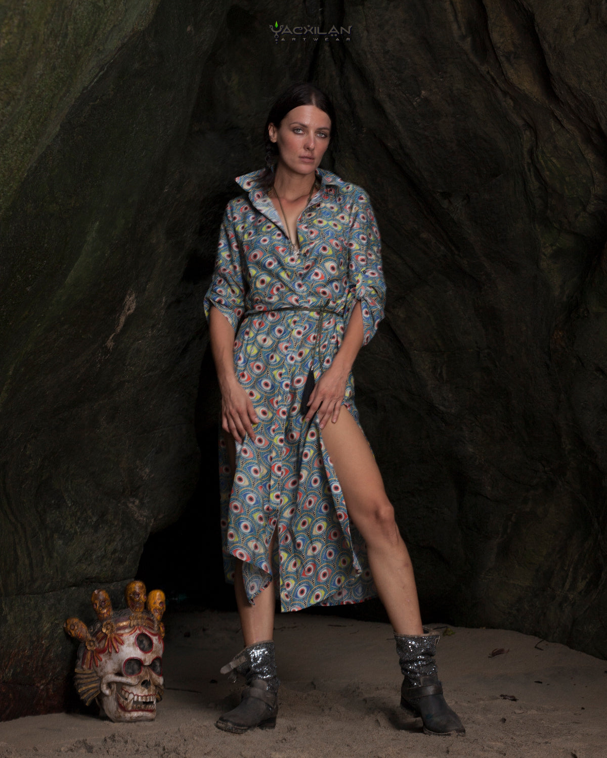 Zaafaraï Shirt Dress / Cotton Silk - ALL EYES ON YOU