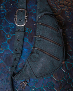 Botta Bag / Fake Leather - Elephant Bottlegreen SHAMANKA Hook - Yacxilan Artwear