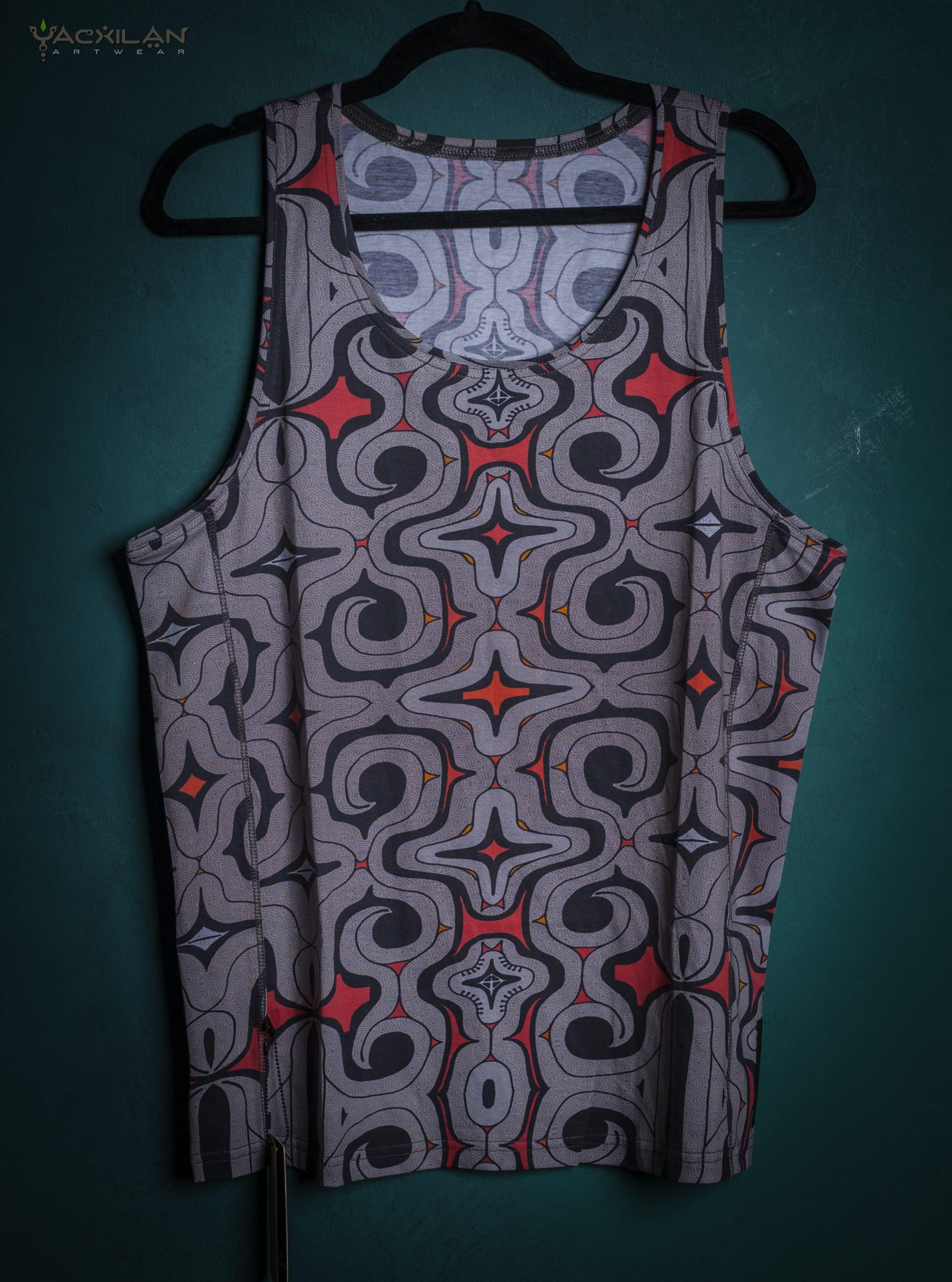 A-Tank Men / Cotton Bio Wash - MU TRIBE - Yacxilan Artwear