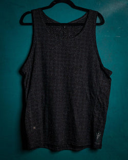 A-Tank Men / Cotton Slub - Black TETRIS - Yacxilan Artwear