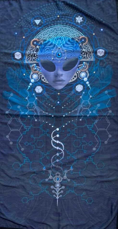 Backdrops / Wall Hangings - ALIENBLAST - Yacxilan Artwear