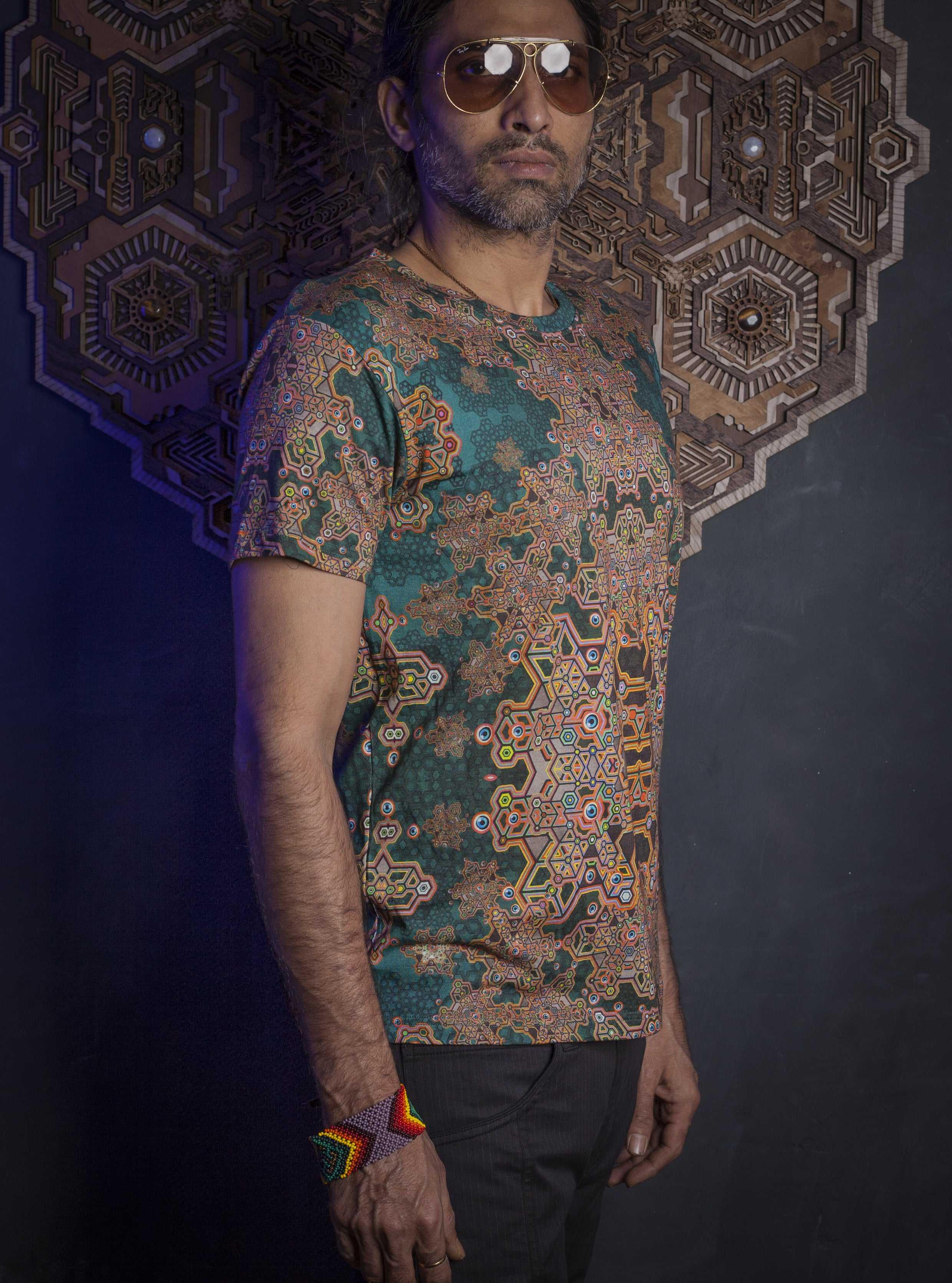 T-Shirt Men / Cotton Bamboo All over Digital Print - ATLANTHEON Yacxilan Artwear