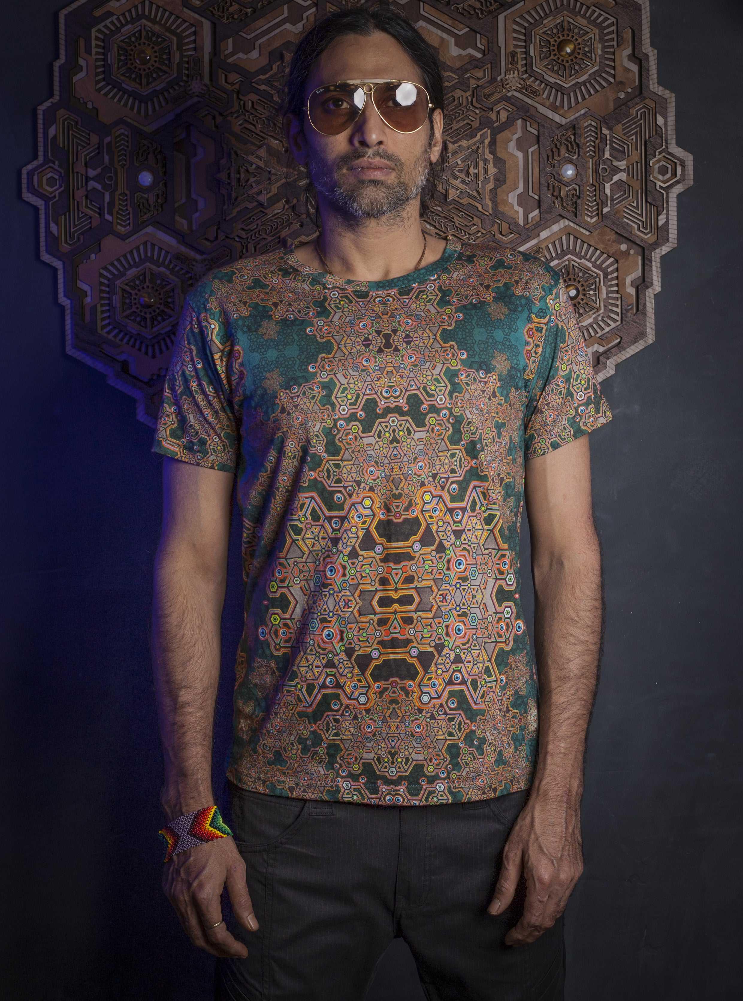 T-Shirt Men / Cotton Bamboo All over Digital Print - ATLANTHEON Yacxilan Artwear