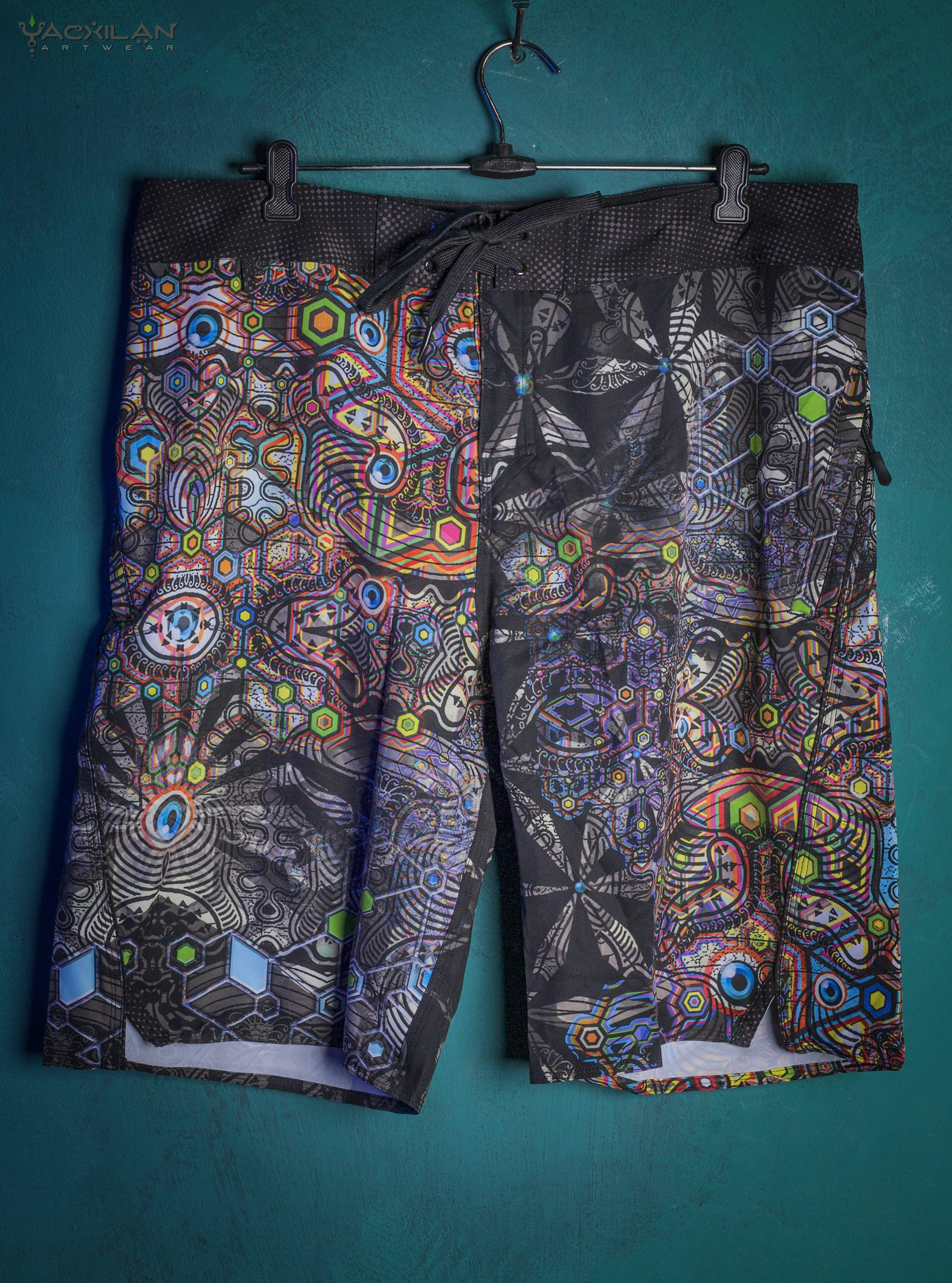 Boardshort Men / Fast Dry - PSYCHADELIKA GALACTIKA - Yacxilan Artwear