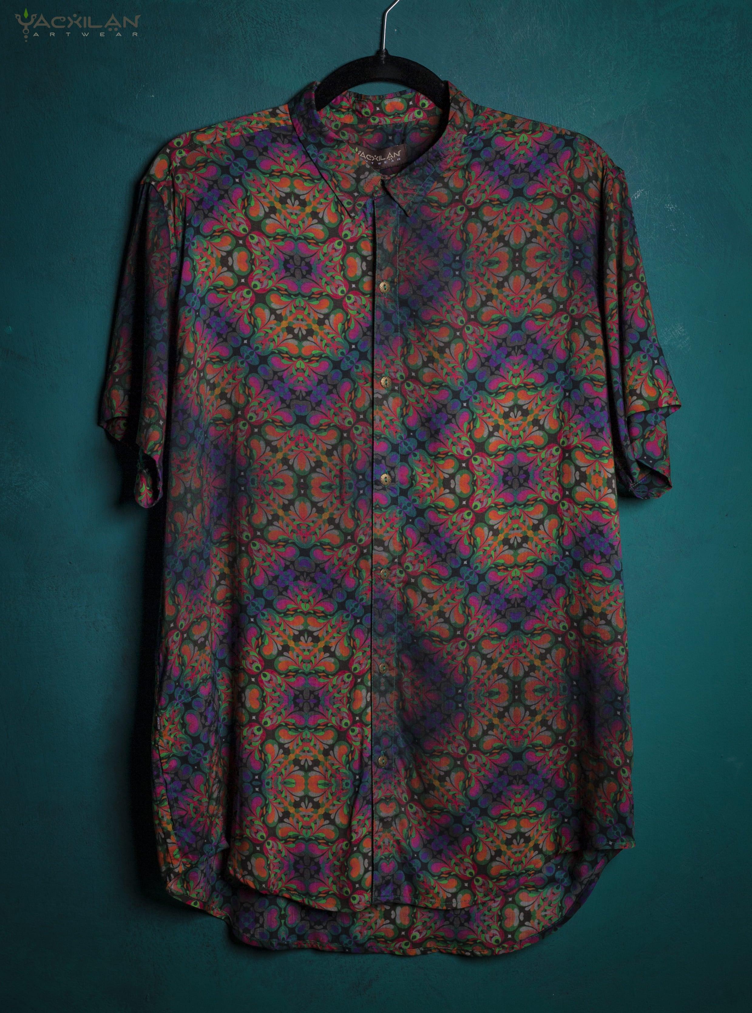 Shirt Men Half Sleeves / Bamboo - CARNIVALE - Yacxilan Artwear