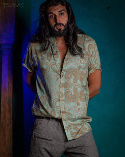 Shirt Men Half Sleeves / Bamboo - HIKDRA - Yacxilan Artwear