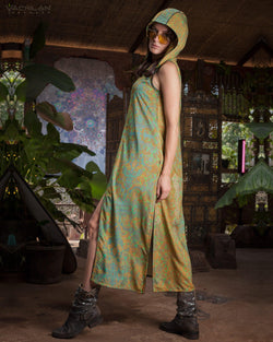 Hooded Long Dress Woman / Viscose - SANDZ - Yacxilan Artwear