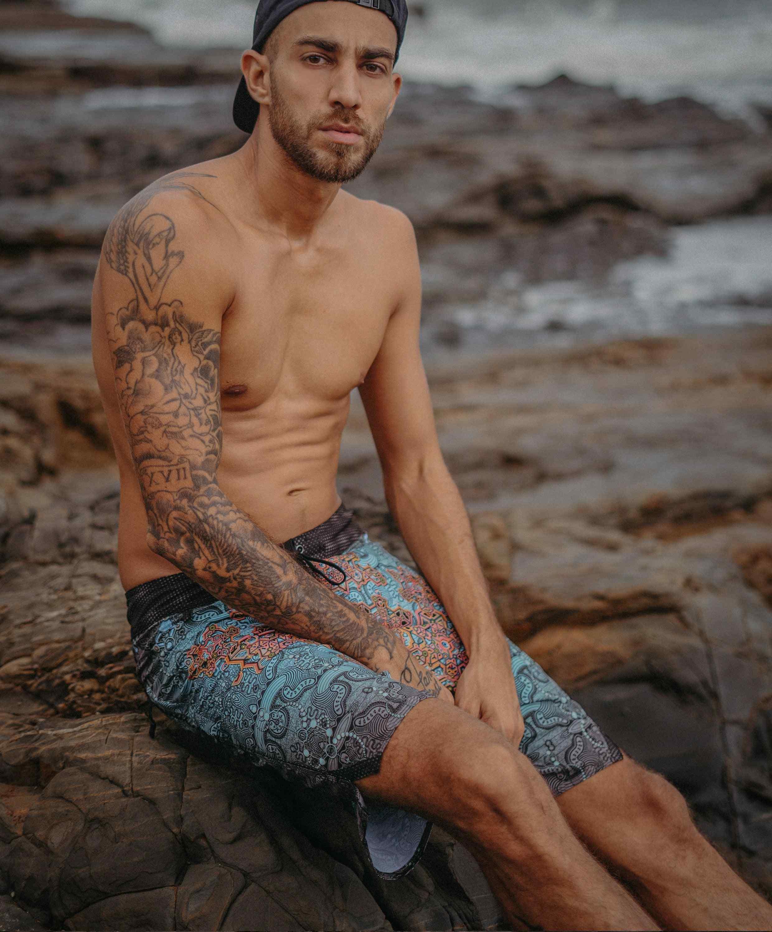 Boardshort Men / Fast Dry - ATLANTIS Yacxilan Artwear