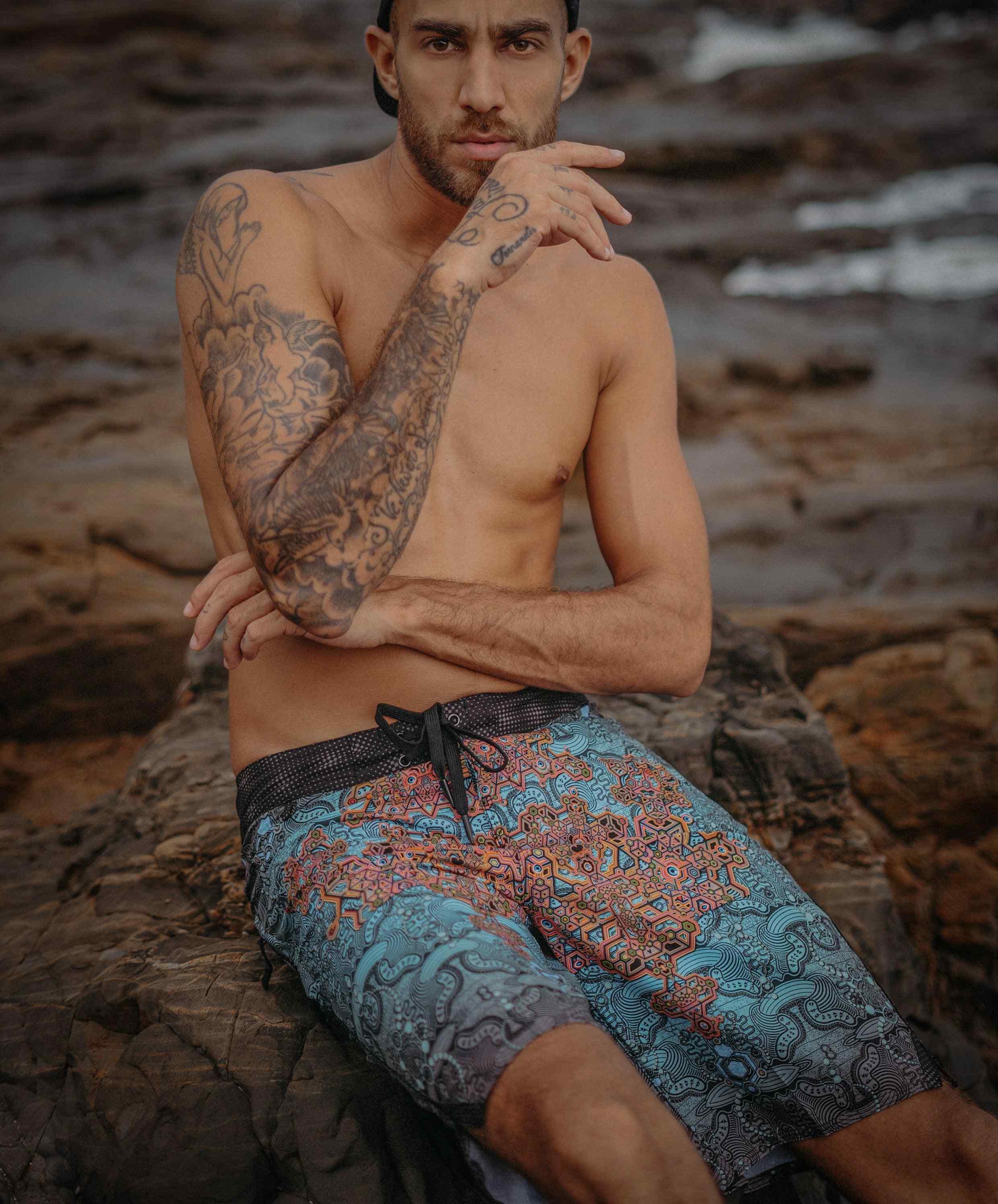 Boardshort Men / Fast Dry - ATLANTIS Yacxilan Artwear