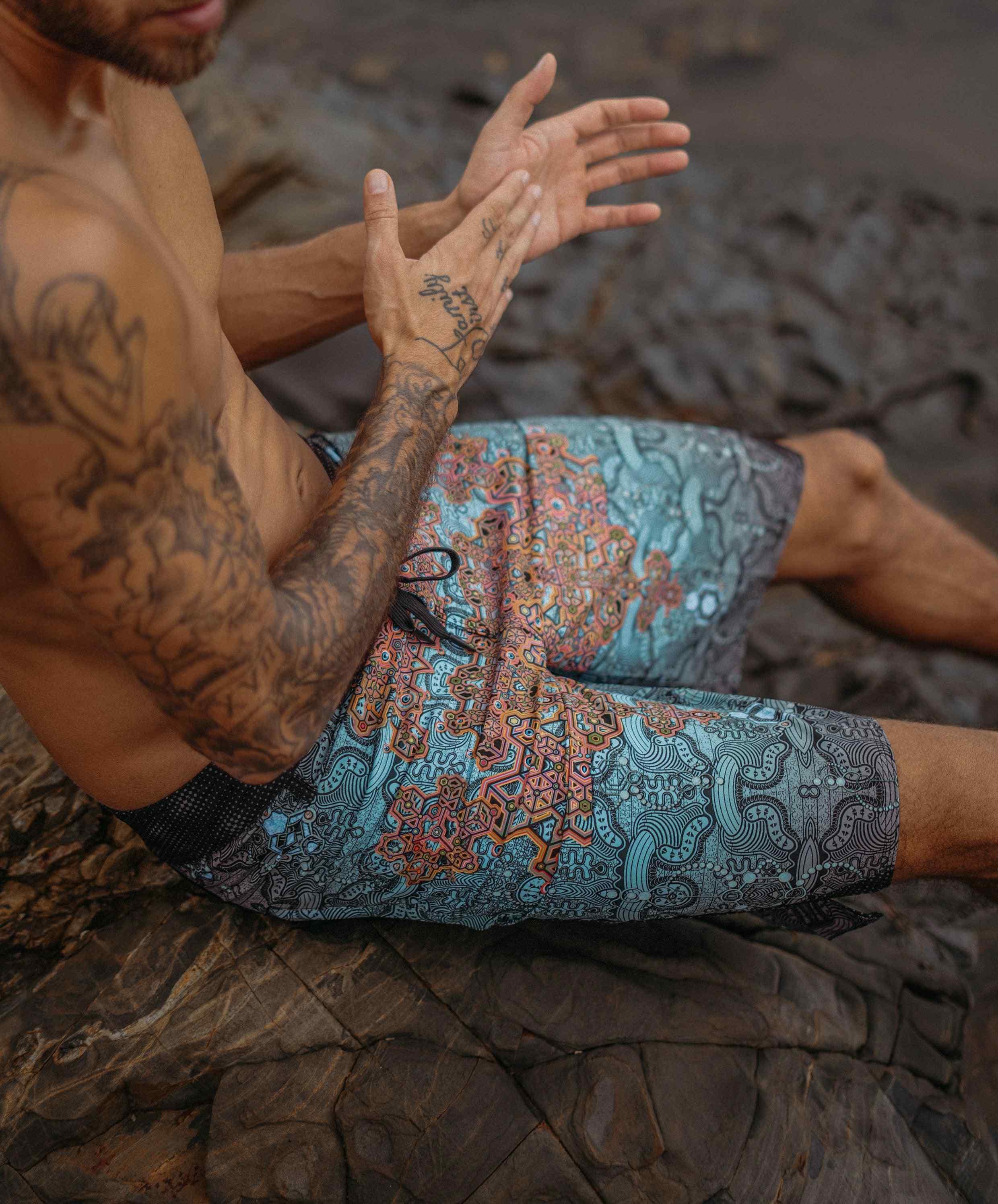 Boardshort Men / Fast Dry - ATLANTIS Yacxilan Artwear