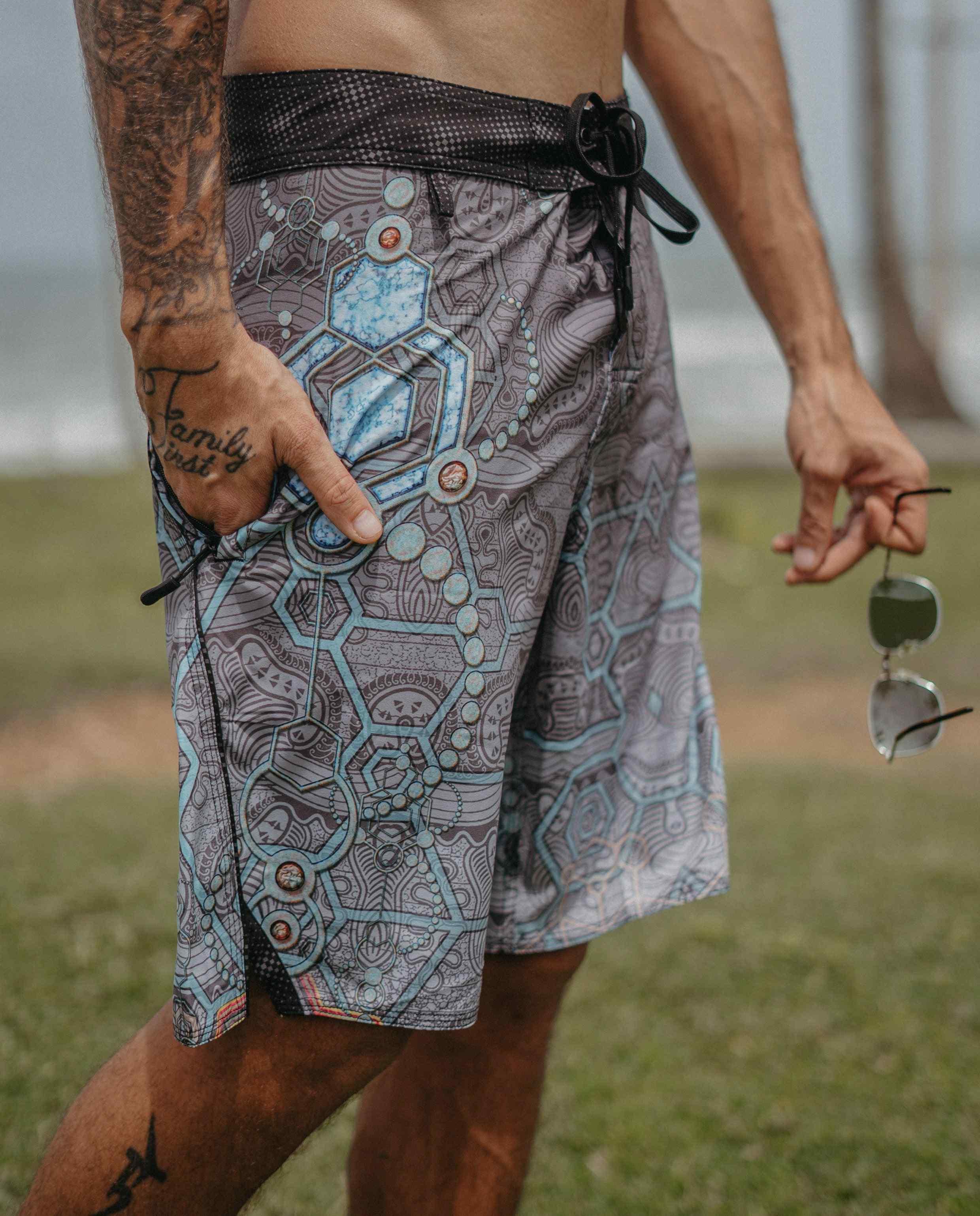 Boardshort Men / Fast Dry - THE FORMULA Yacxilan Artwear