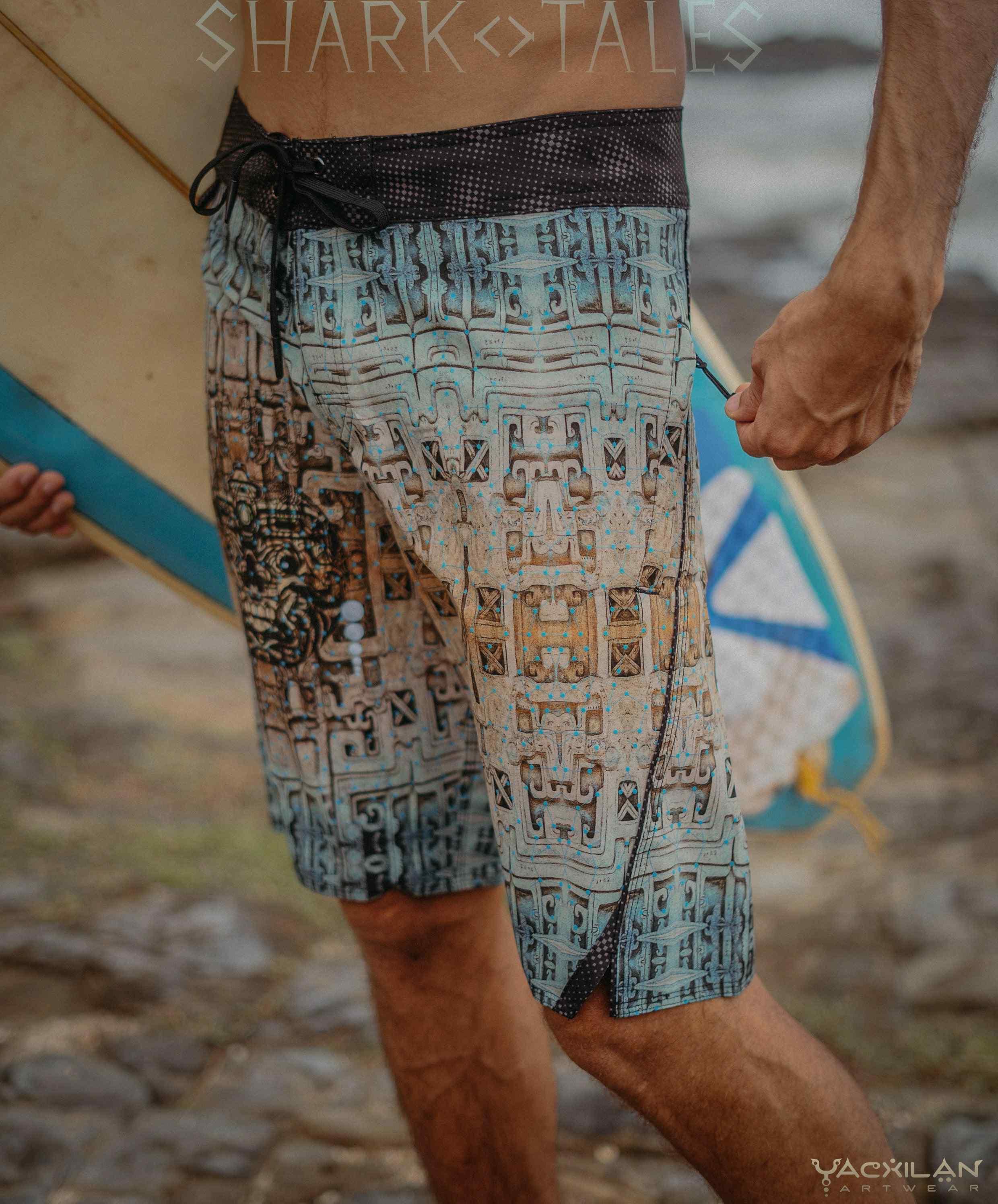 Boardshort Men / Fast Dry - VENADO Yacxilan Artwear