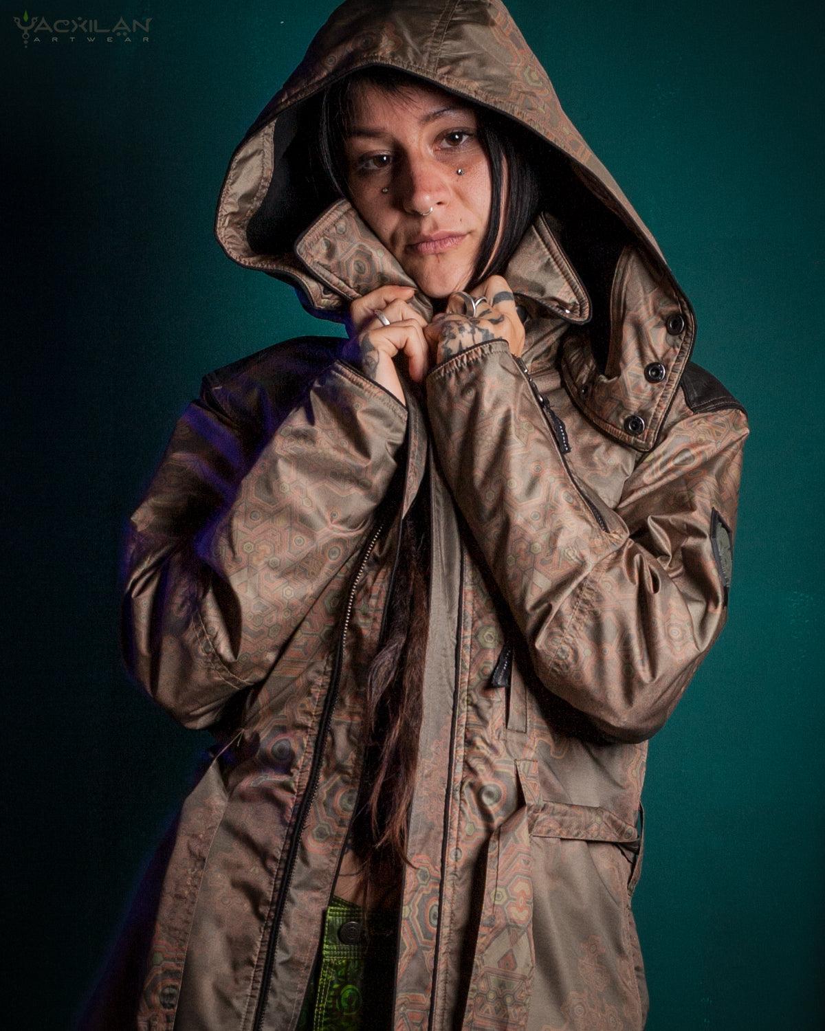 Coat Woman / Waterproof - Sand DEMETRIO - Yacxilan Artwear