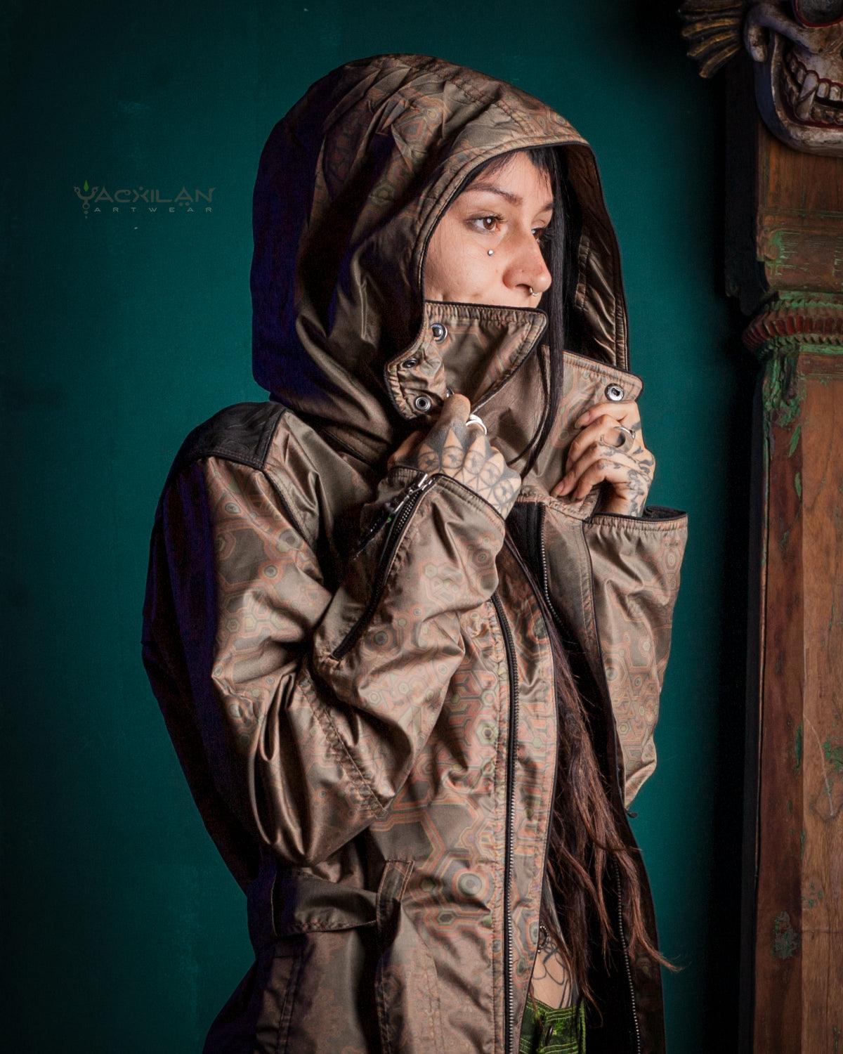 Coat Woman / Waterproof - Sand DEMETRIO - Yacxilan Artwear