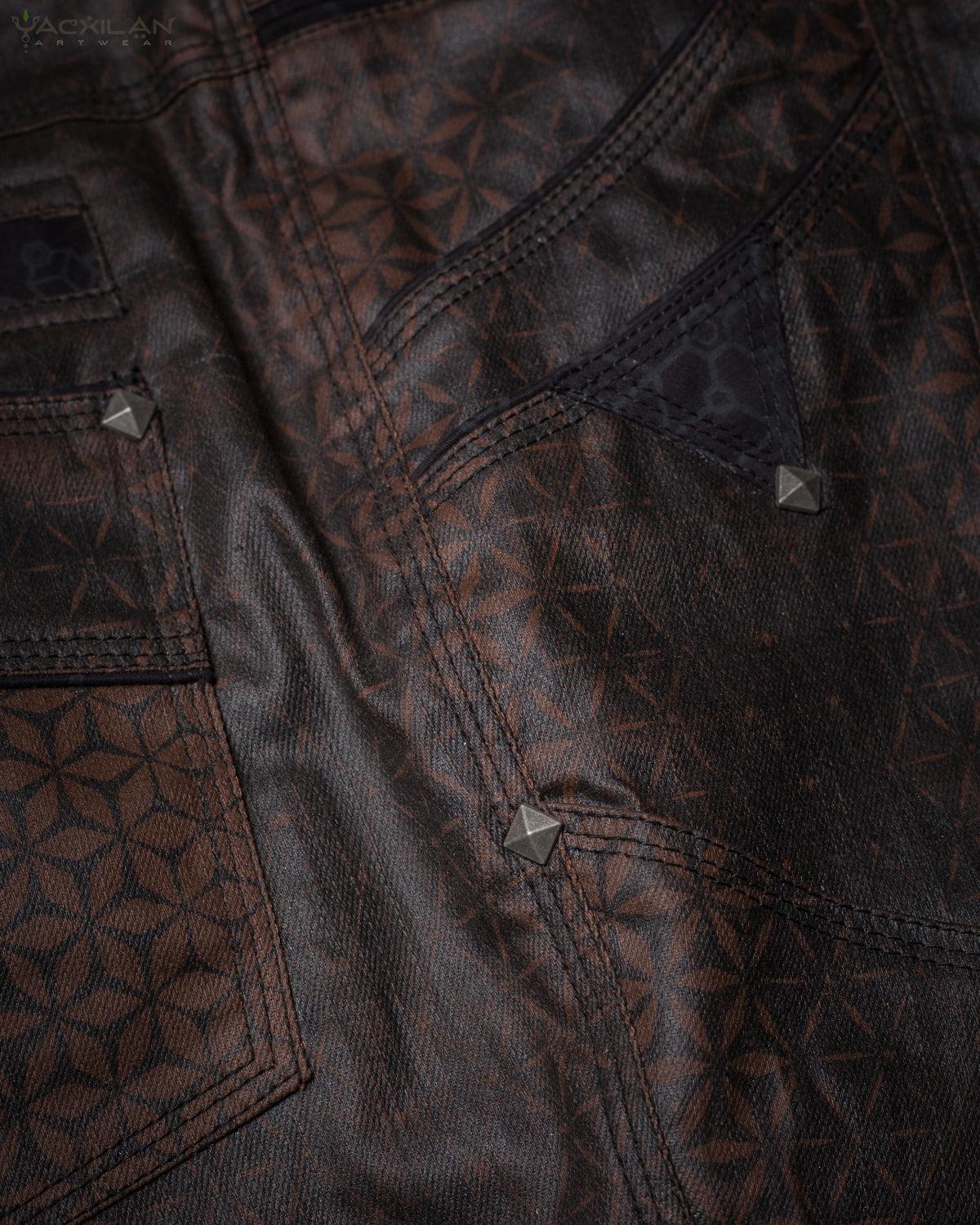 Corsaire Men / Double Pocket - Waxed Denim Brown SANDSOTIME - Yacxilan Artwear