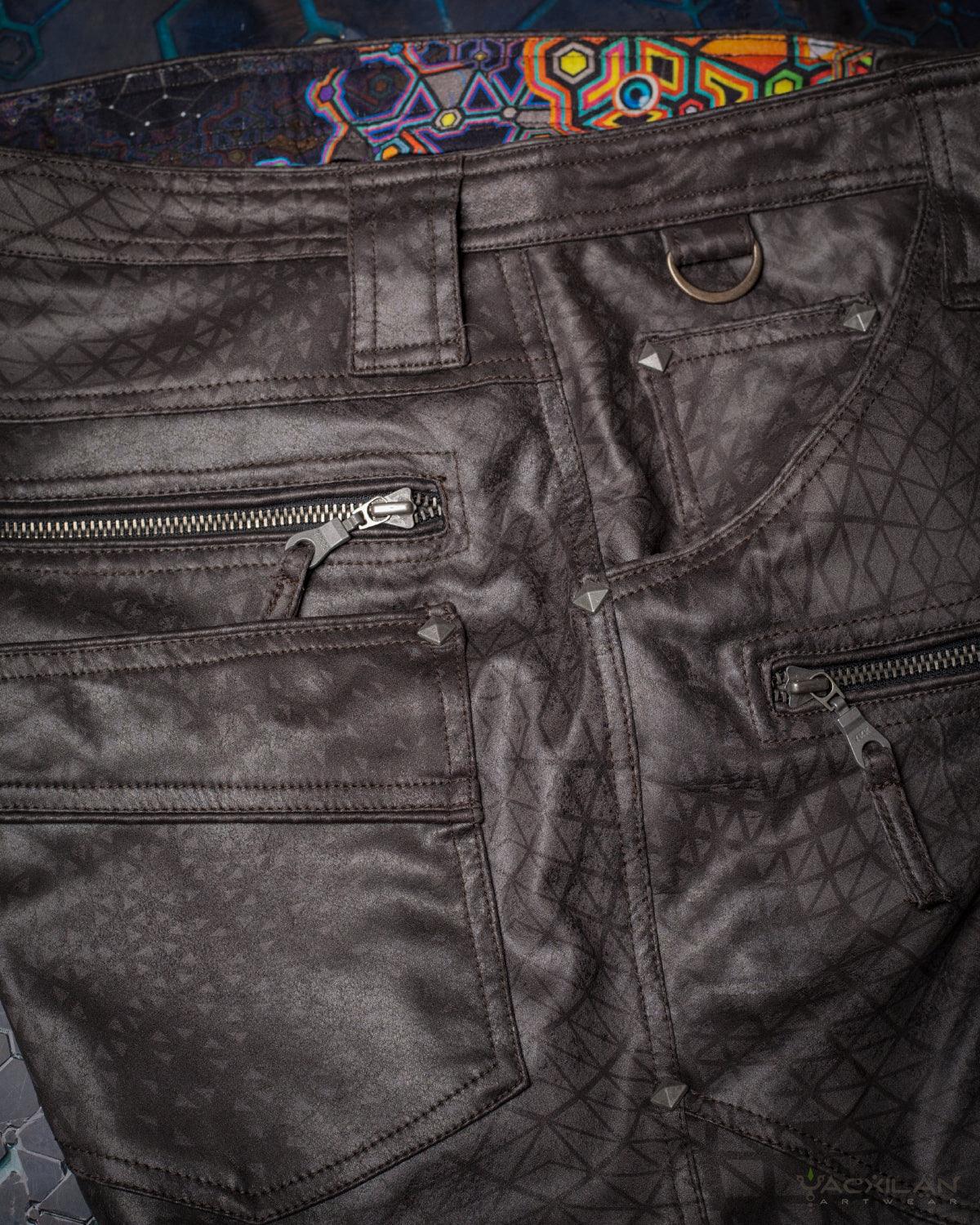 Corsaire Men / Fake Leather - Rider Grey DESINTEGRATION - Yacxilan Artwear