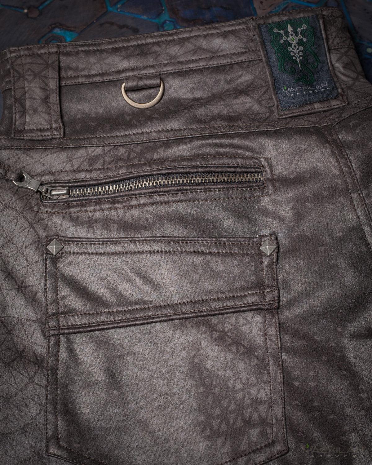 Corsaire Men / Fake Leather - Rider Grey DESINTEGRATION - Yacxilan Artwear